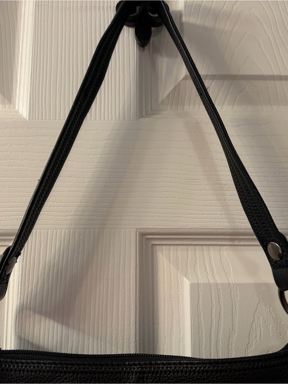 VTG The Sak Black Pebbled Leather Shoulder Bag Y2K It-Bag Gorpcore Minimalist - Picture 9 of 11